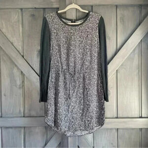 Women’s‎ Lou & Grey Long Sleeve Dress. Size Small Gray. Pockets. Drawstring.